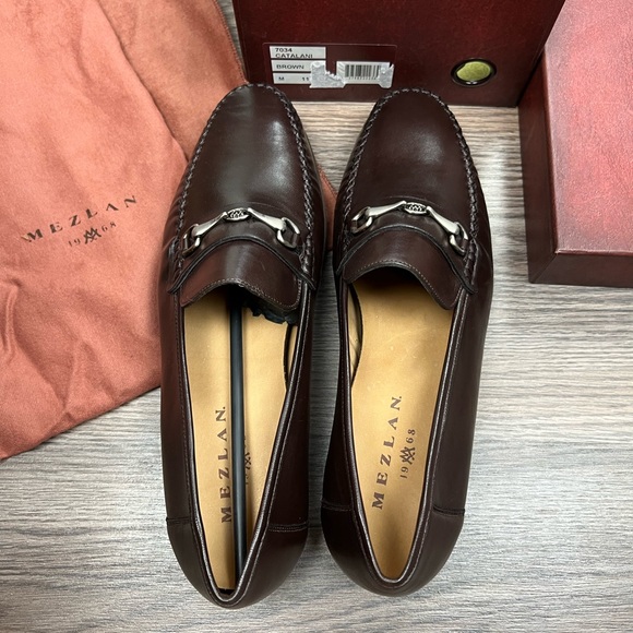NEW Mezlan Brown Horse Bit Loafers 11 M main image 5